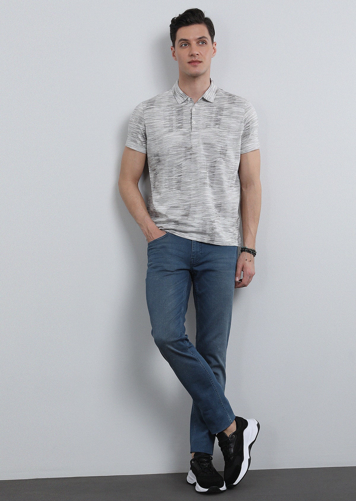 Kahverengi Jakarlı Polo Yaka %100 Pamuk T-Shirt