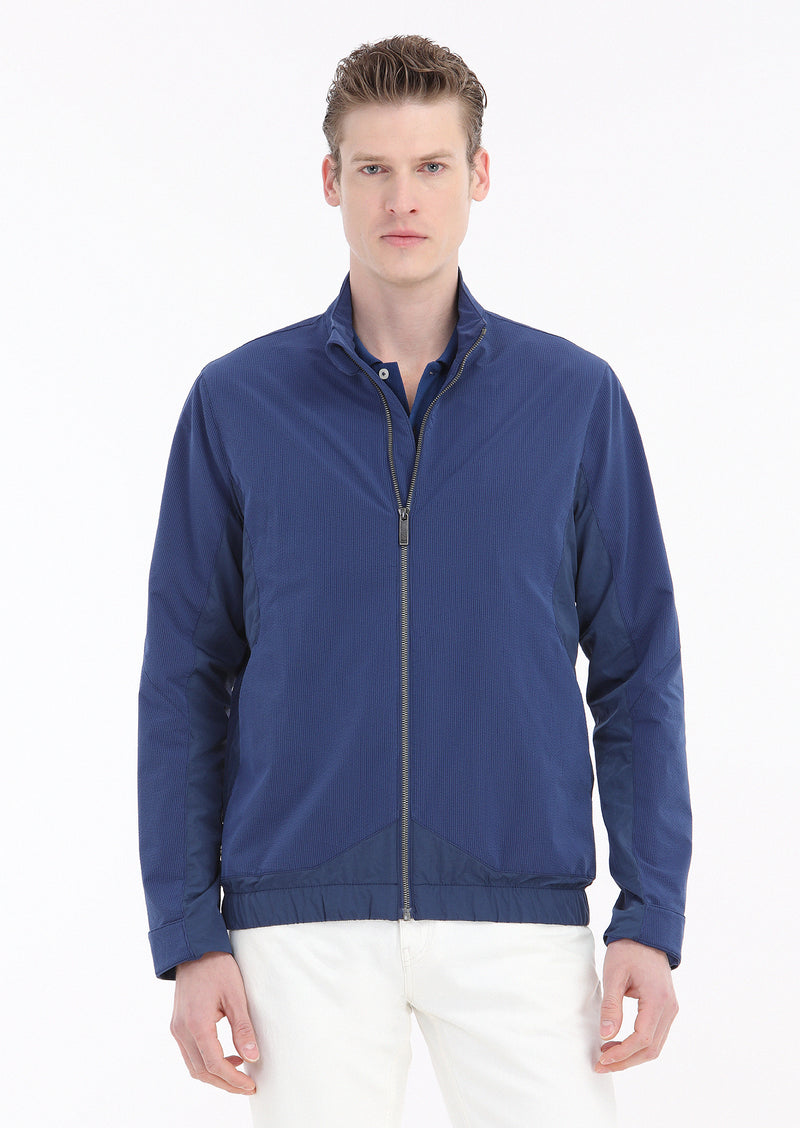 Saks Regular Fit Dik Yaka Casual Dokuma Mont