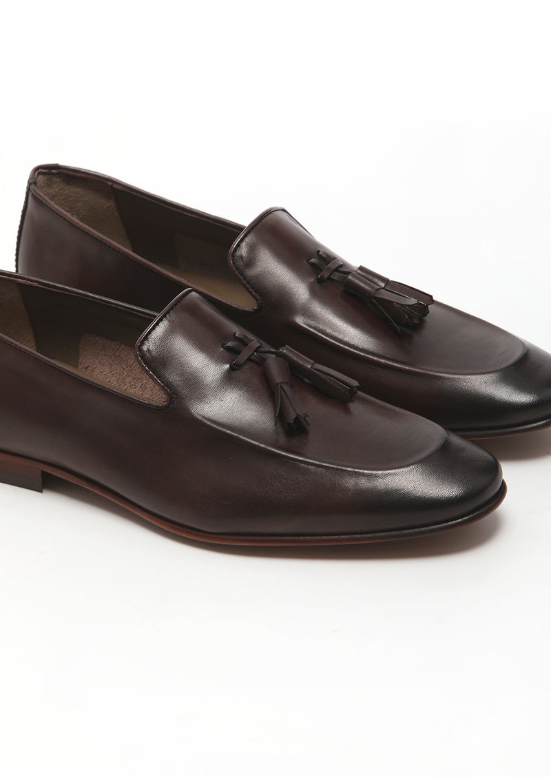 Kahverengi Deri Klasik Loafer