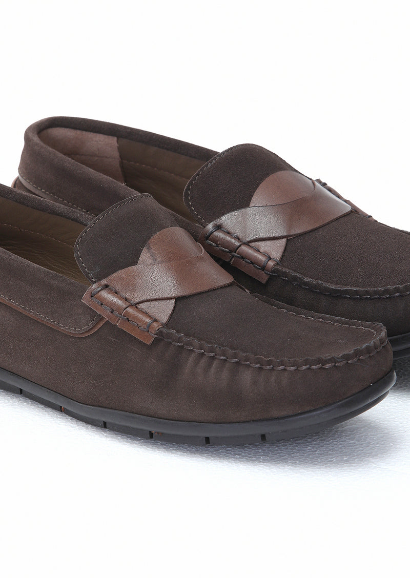 Kahverengi Süet Casual Loafer