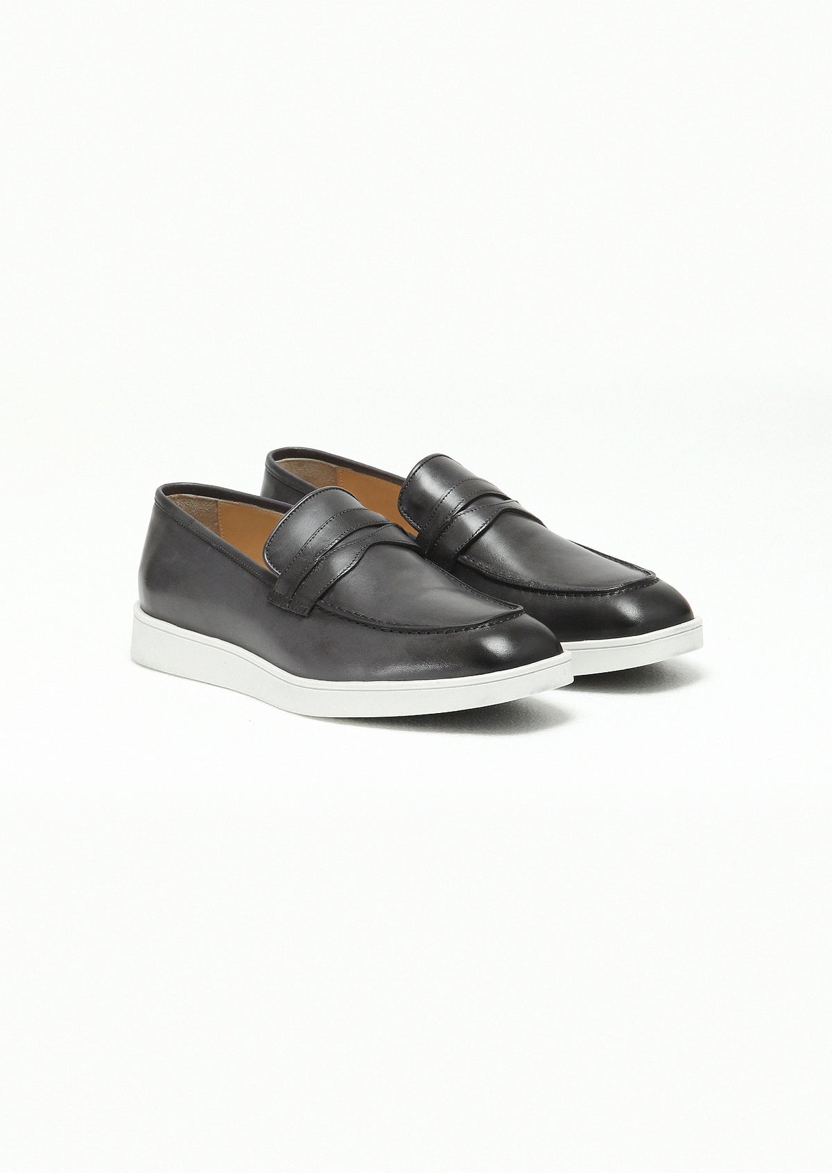 Antrasit Deri Casual Loafer