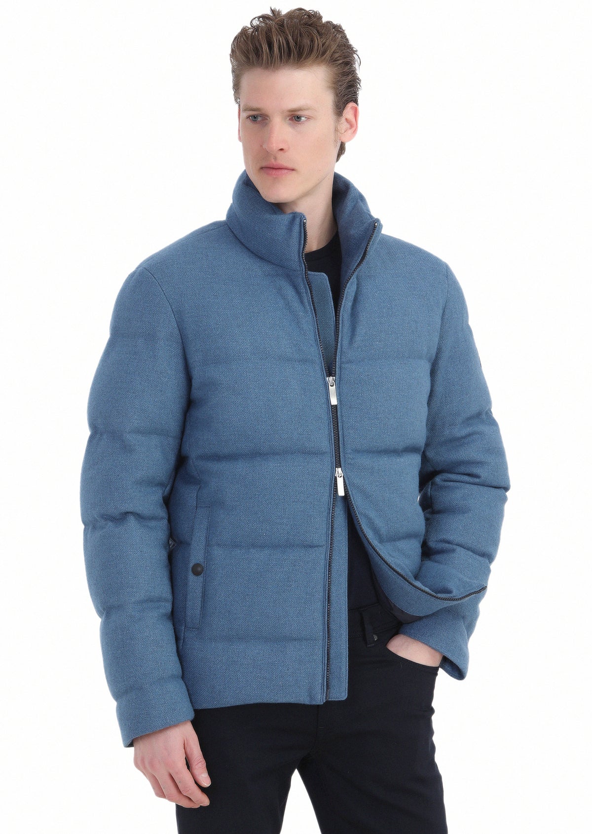 Mavi Regular Fit Dik Yaka Casual Dokuma Mont
