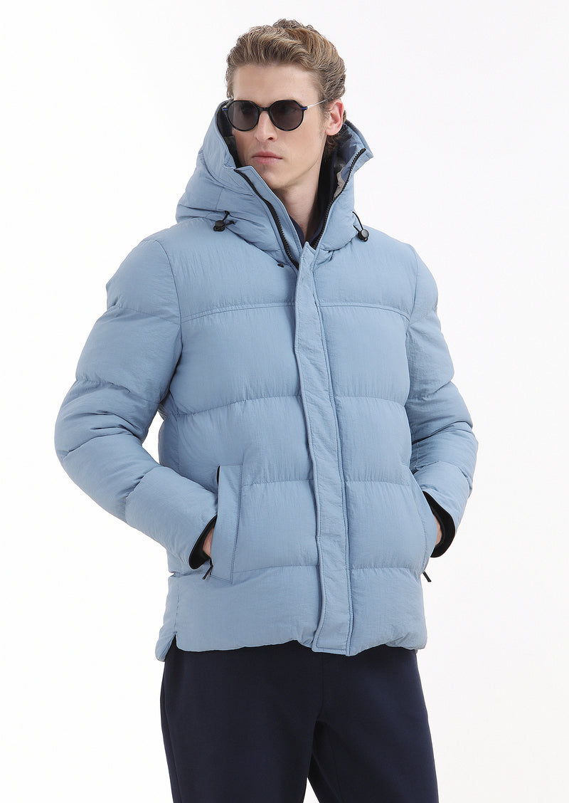 Mavi Regular Fit Kapüşonlu Casual Dokuma Mont