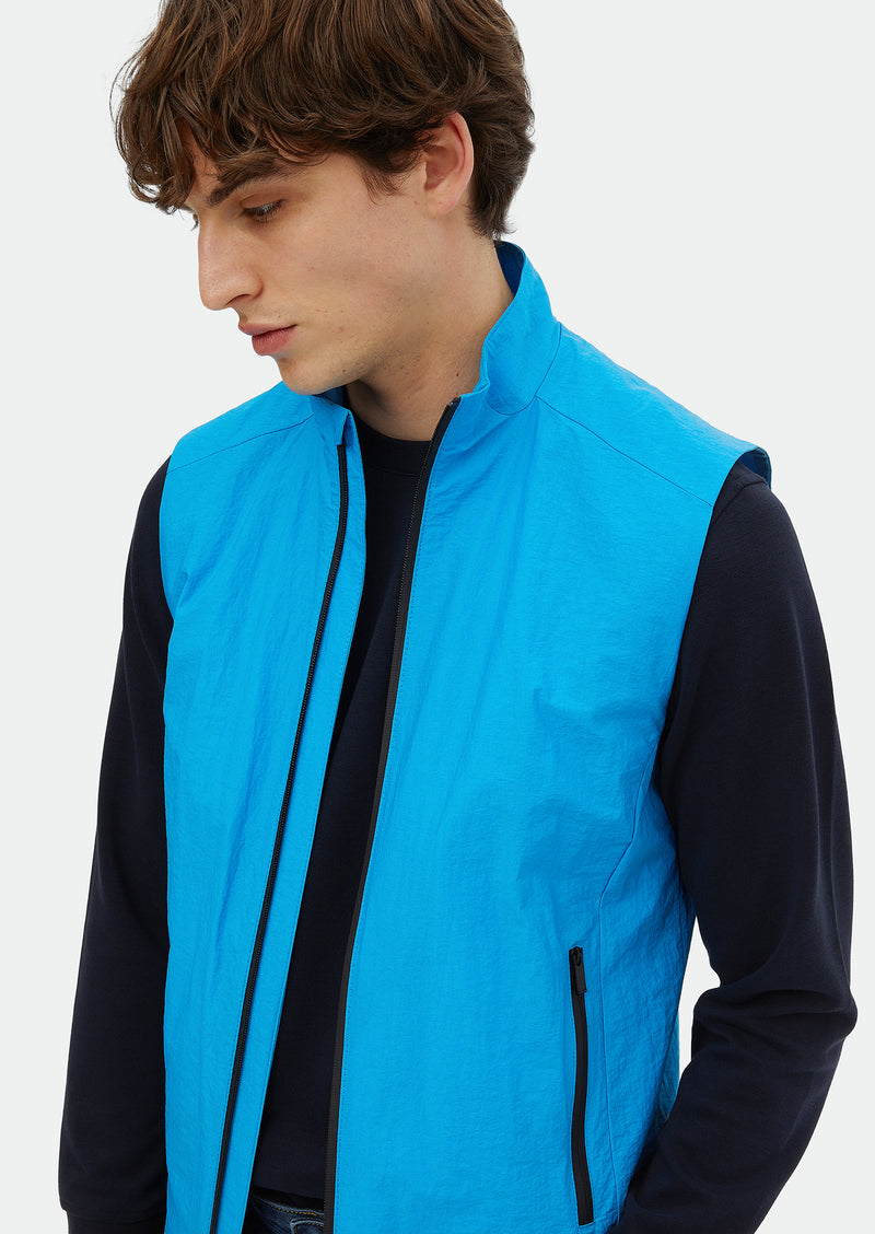 Turkuaz Regular Fit Dik Yaka Denim Dokuma Spor Yelek