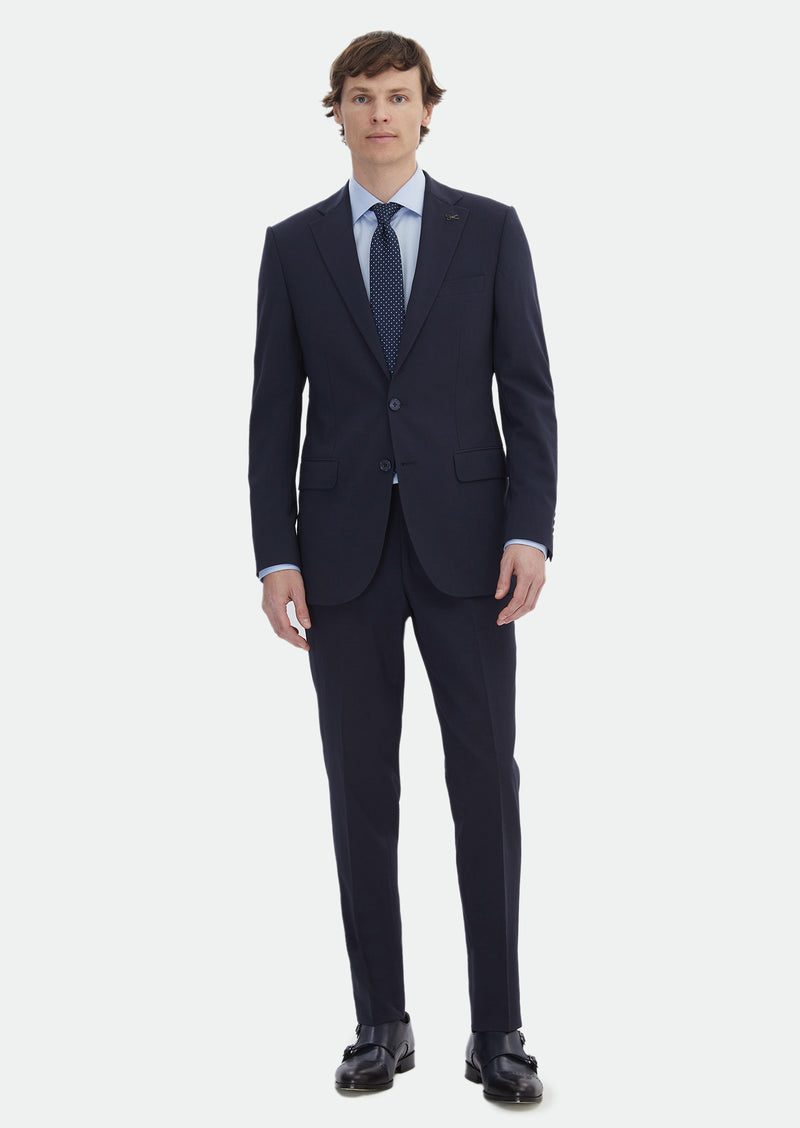 Lacivert Mikro Thin&taller Slim Fit Yün Karışımlı Takım Elbise