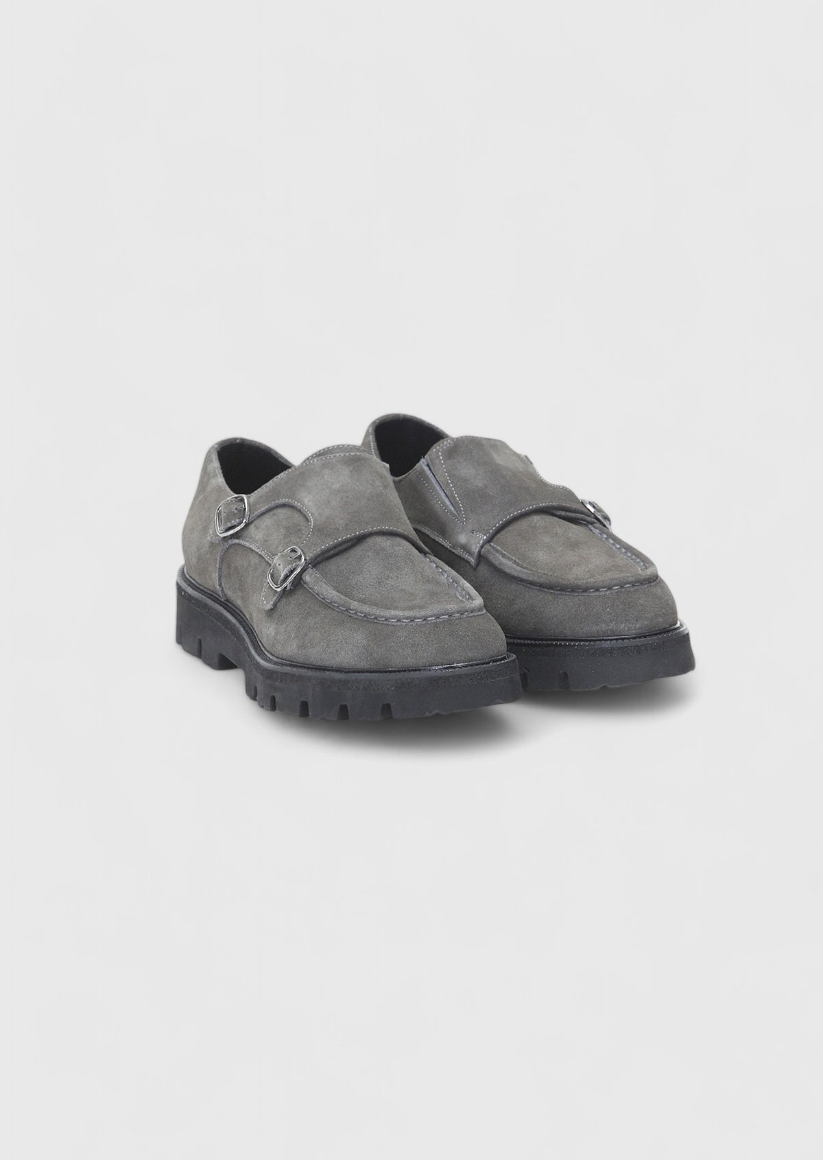Koyu Gri Deri Casual Loafer