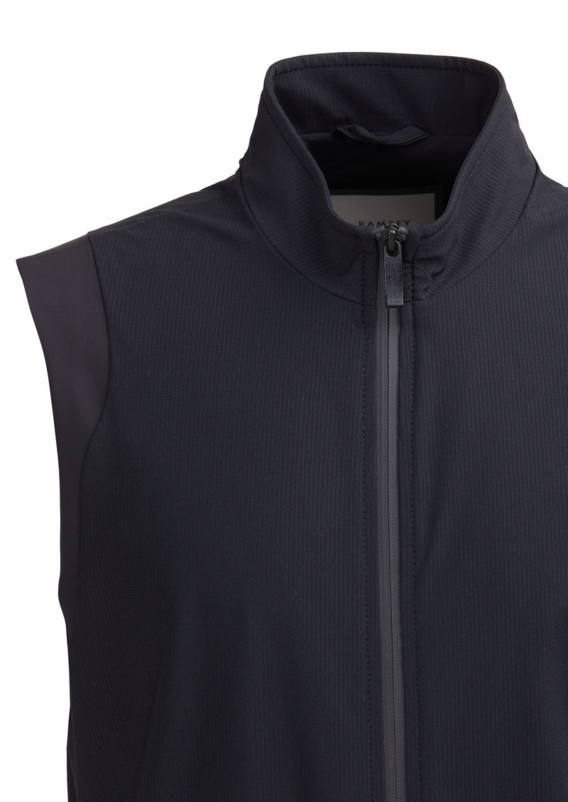 Siyah Regular Fit Dik Yaka Casual Örme Spor Yelek
