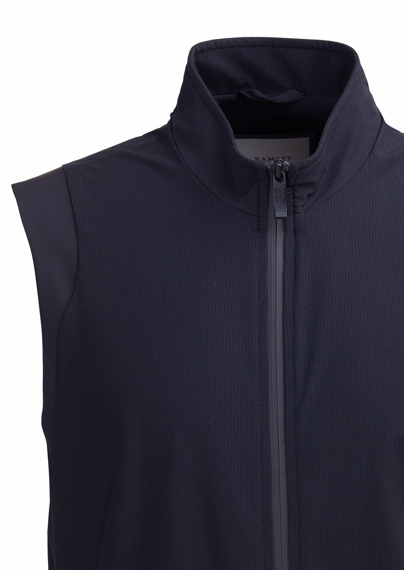 Lacivert Regular Fit Dik Yaka Casual Örme Spor Yelek