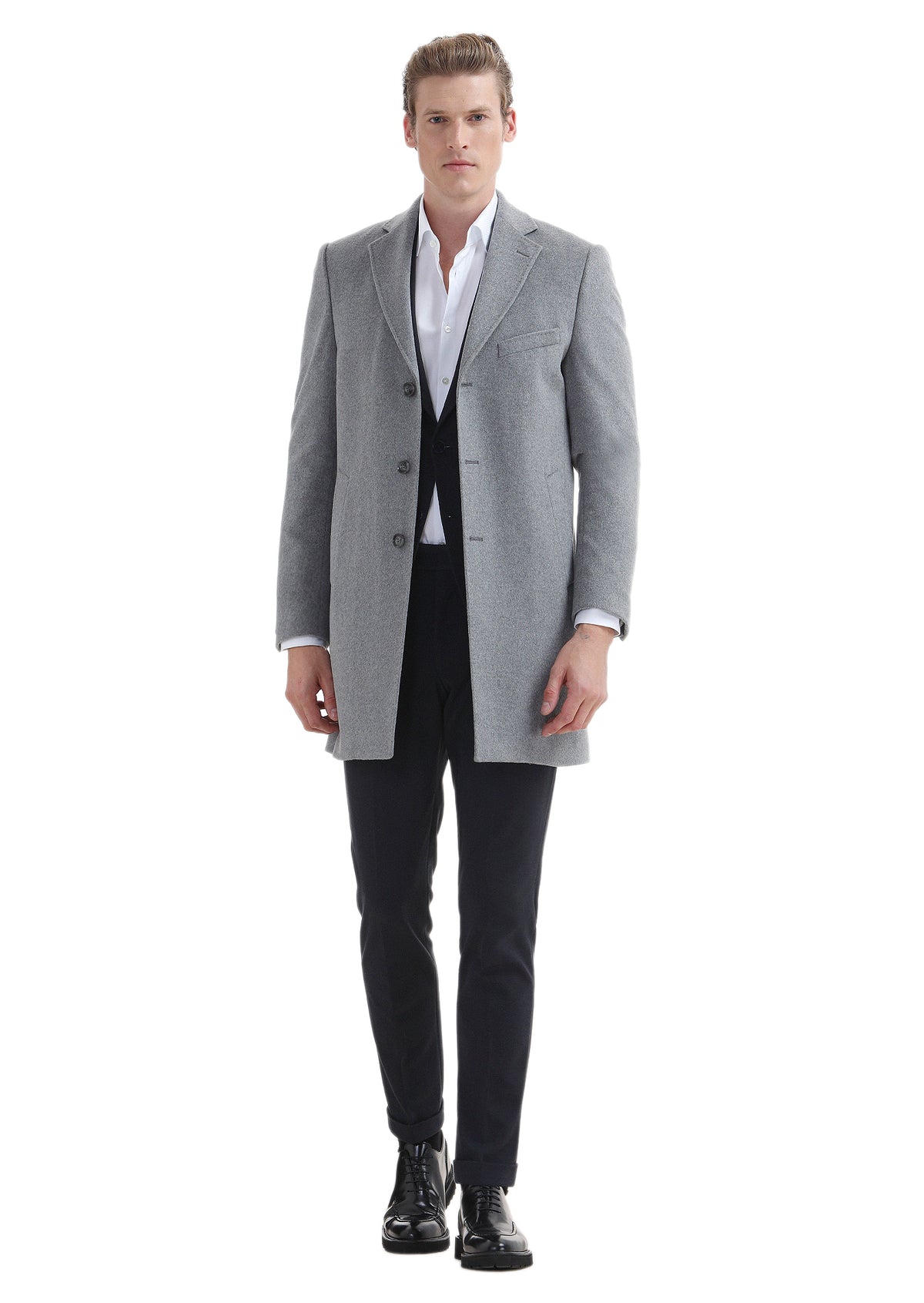 Lacivert Düz Zeroweight Slim Fit Pamuk Karışımlı Örme Takım Elbise
