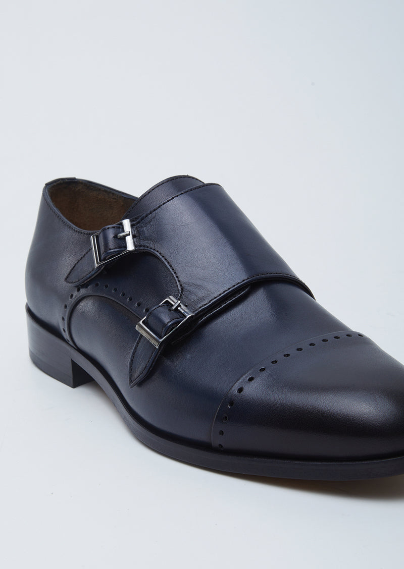 Lacivert Deri Klasik Loafer