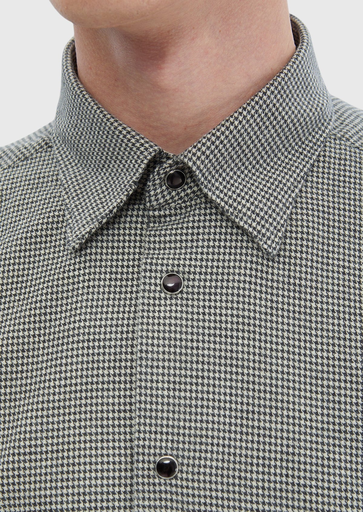 Koyu Gri Desenli Casual Fit Uzun Dokuma Casual %100 Pamuk Gömlek