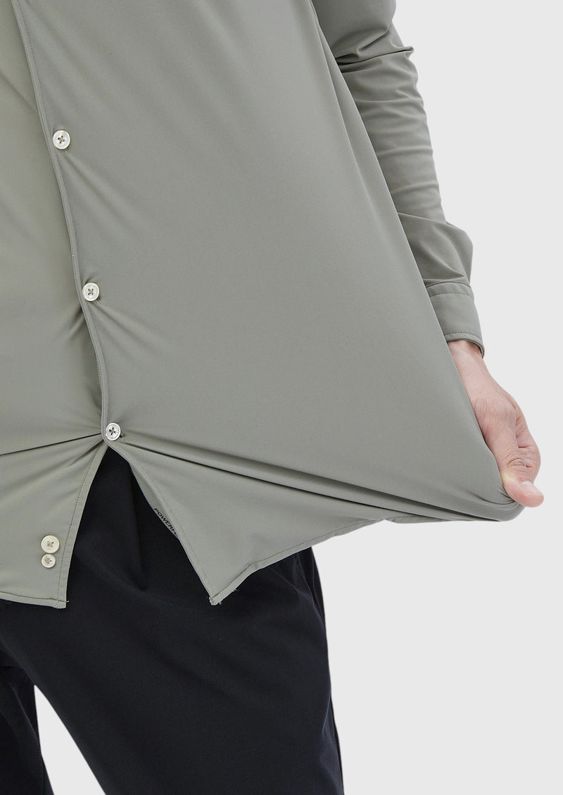 Açık Yeşil Düz Casual Fit Uzun Casual Gömlek