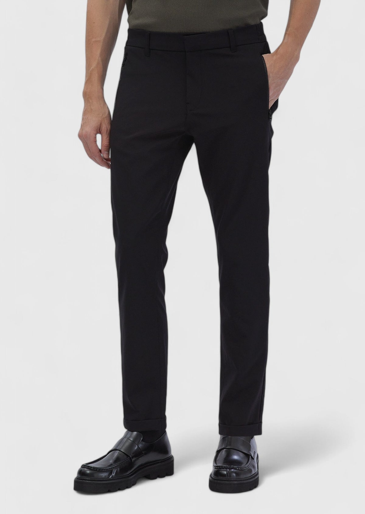 Siyah Düz Örme Jogging Fit Casual Pantolon