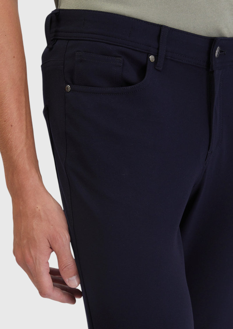 Lacivert Düz Örme Slim Fit Casual Pantolon