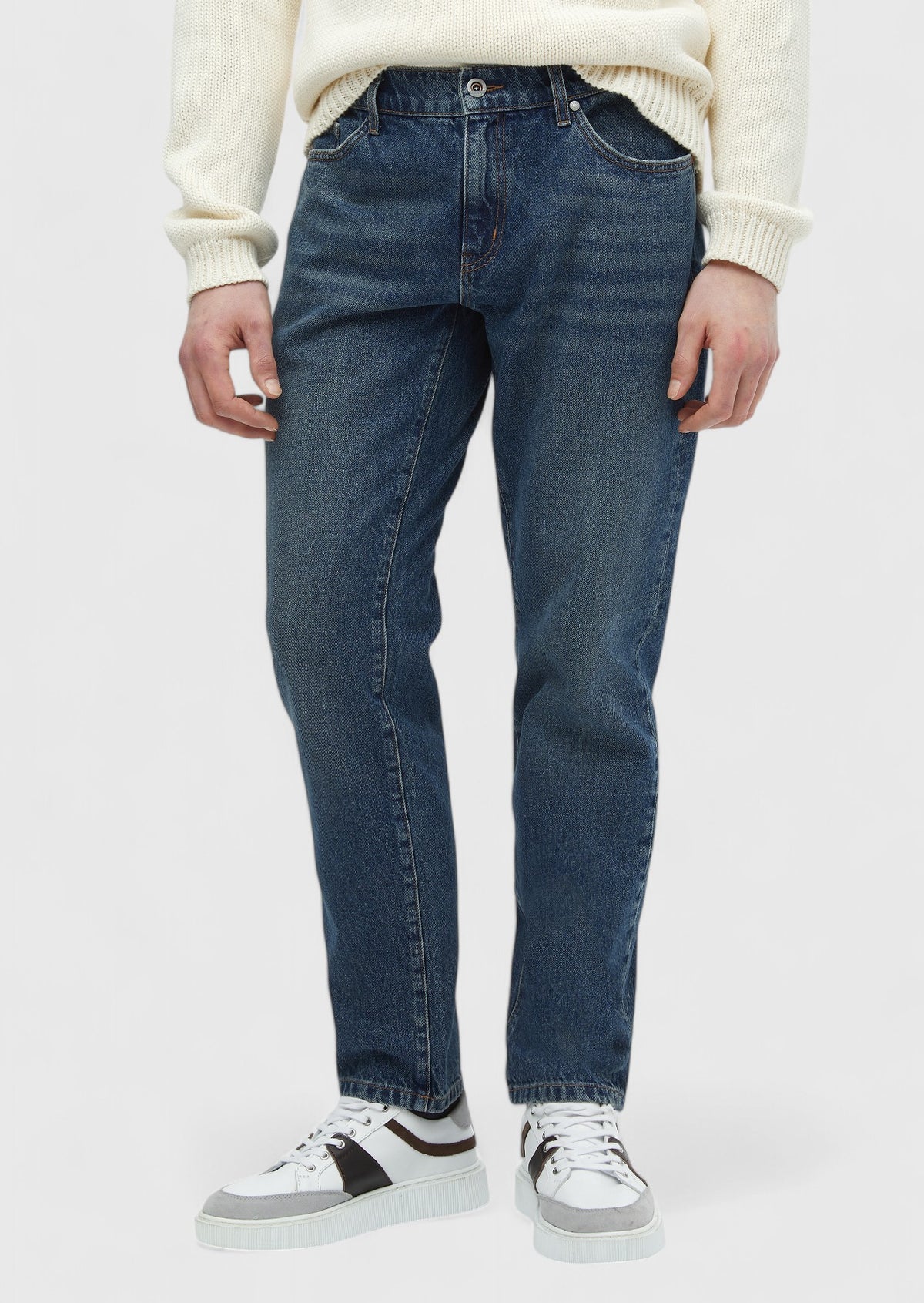 Lacivert Düz Regular Fit Denim %100 Pamuk Pantolon