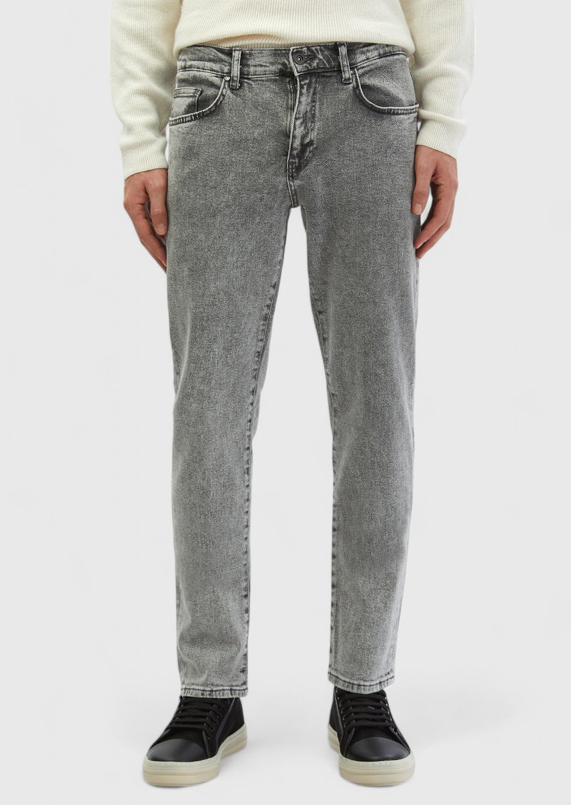 Gri Düz Regular Fit Denim %100 Pamuk Pantolon