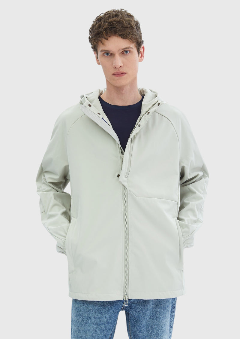 Kum Regular Fit Kapüşonlu Casual Dokuma Mont