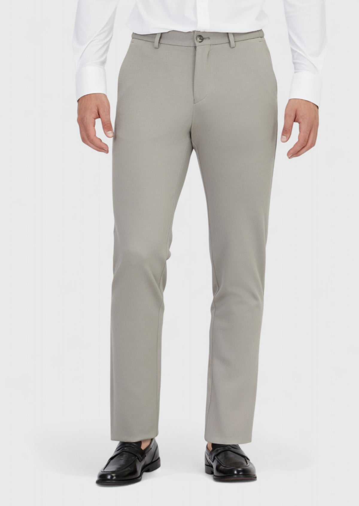 Gri Düz Örme Jogging Fit Casual Pantolon