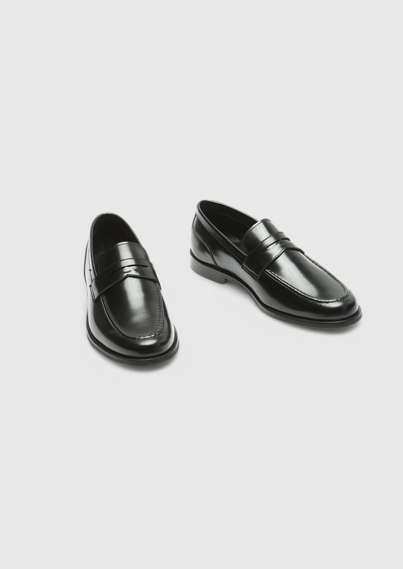 Siyah Deri Klasik Loafer
