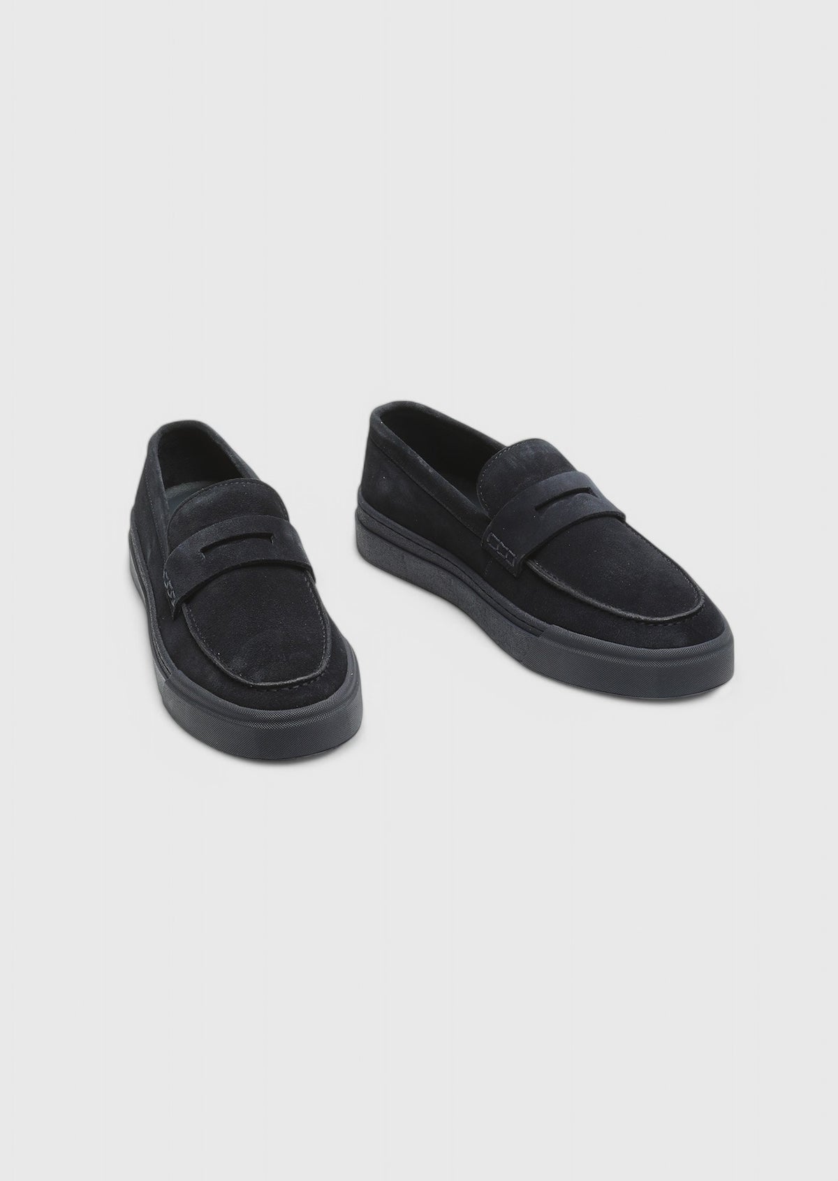 Lacivert Süet Casual Loafer
