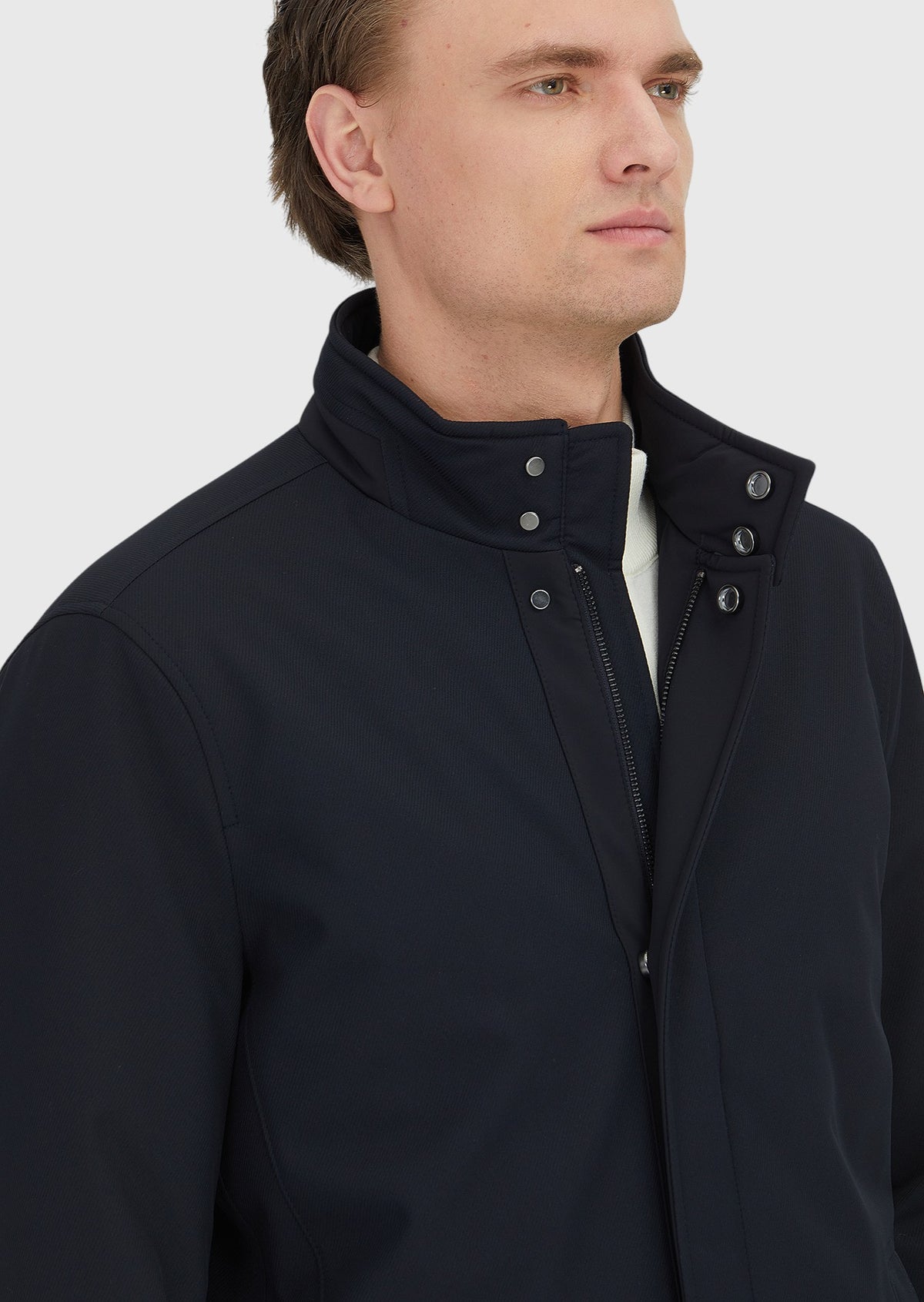 Lacivert Regular Fit Dik Yaka Casual Dokuma Kaban