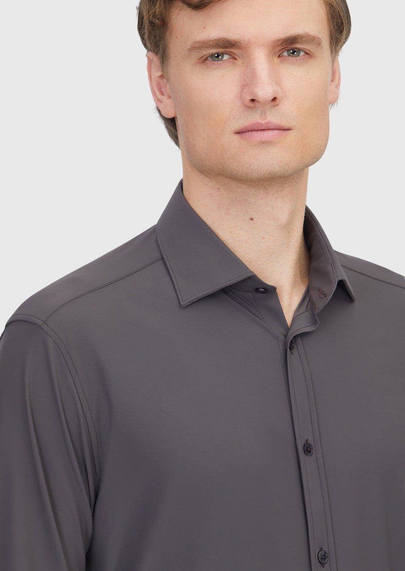 Bordo Düz Regular Fit Uzun Klasik Gömlek