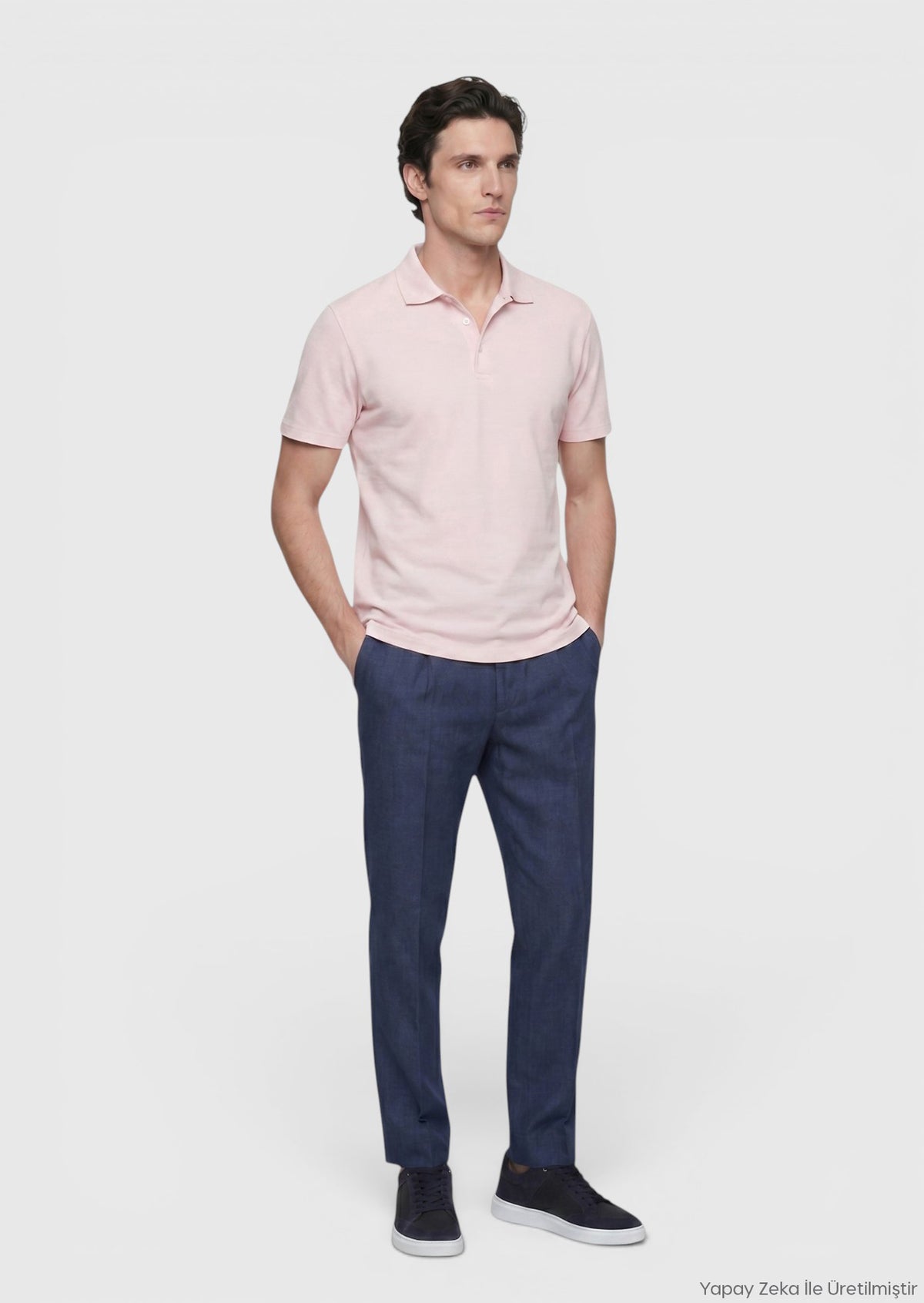 Pembe Düz %100 Pamuk T-Shirt