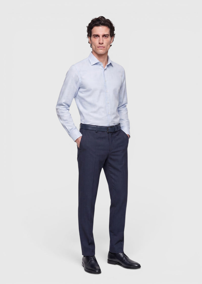 Mavi Desenli Casual Fit Uzun Dokuma Casual %100 Pamuk Gömlek