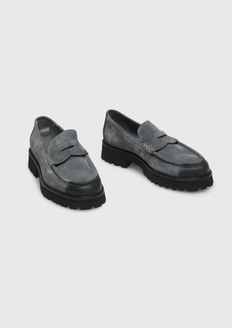 Antrasit Süet Casual Loafer