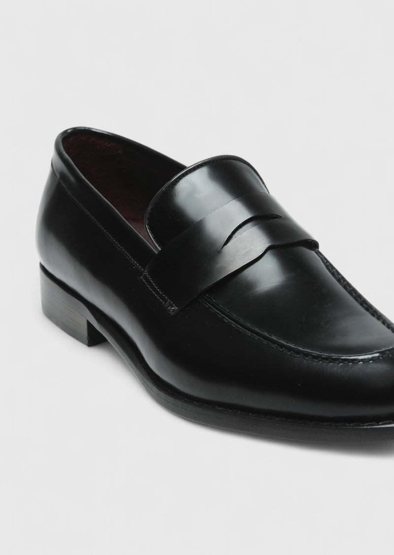 Siyah Deri Klasik Loafer