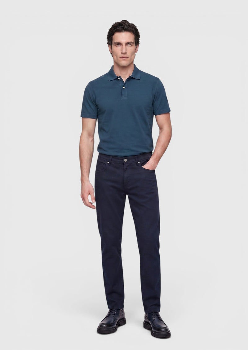 Lacivert Düz Dokuma Slim Fit Casual Pantolon