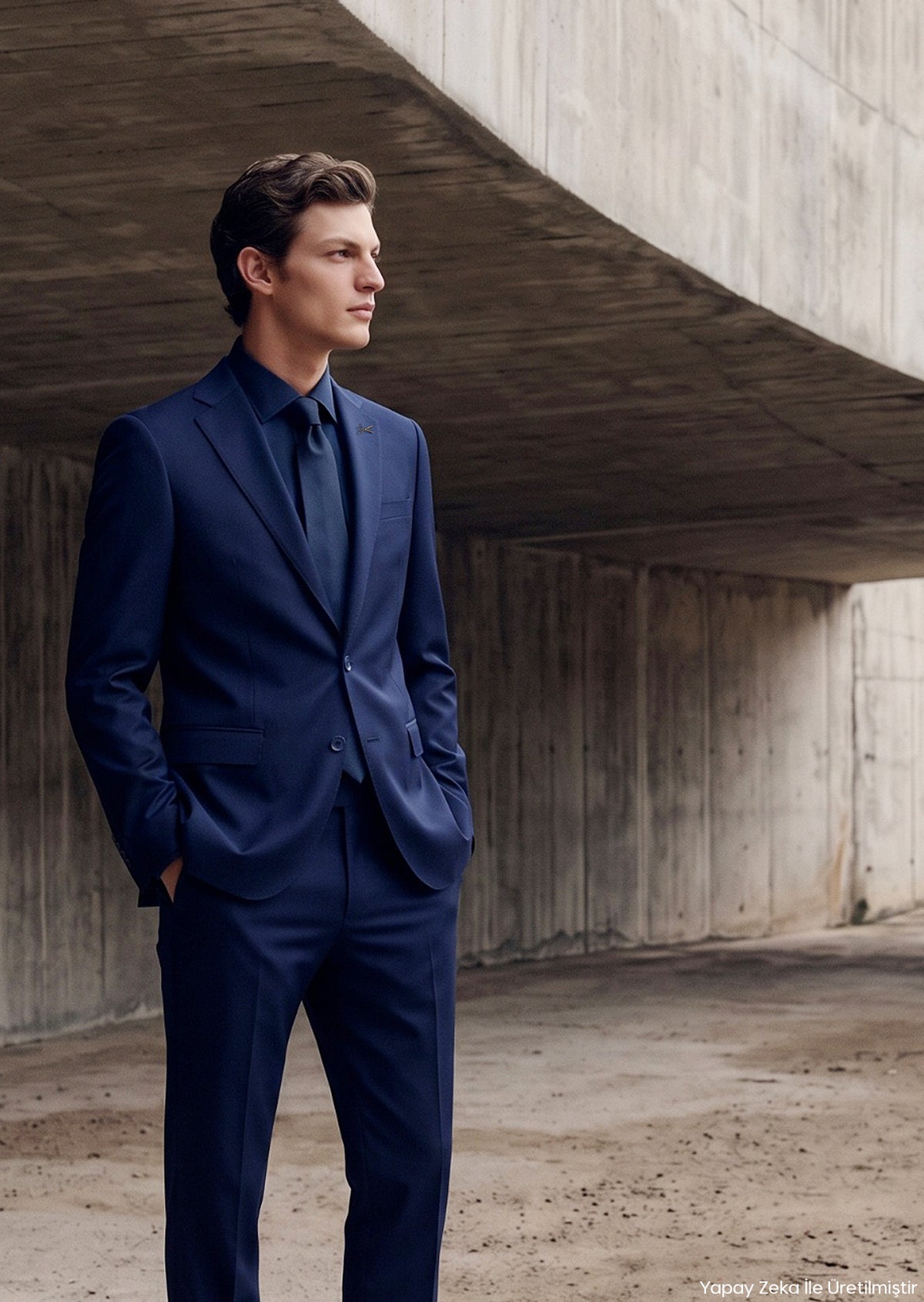 Saks Düz Fashion Slim Fit Yün Karışımlı Takım Elbise