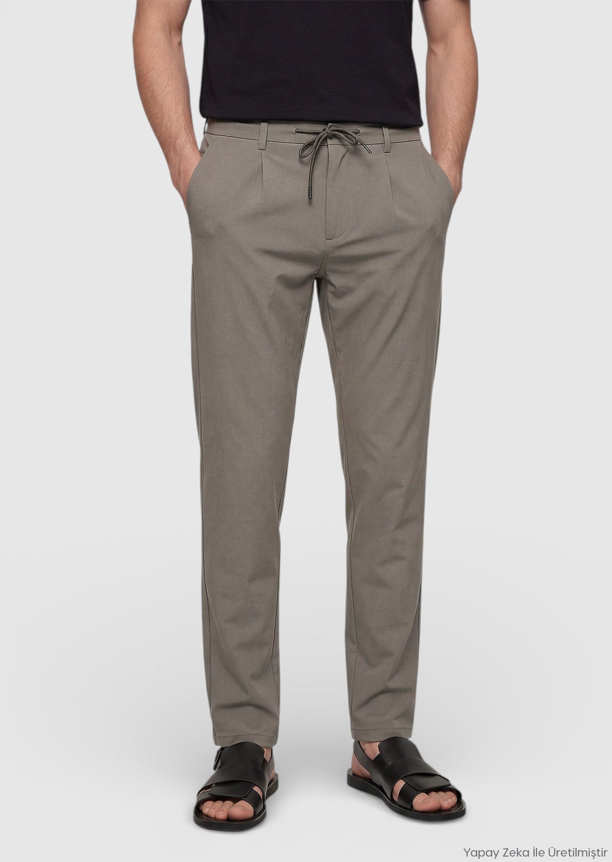 Vizon Düz Teknik Jogging Fit Casual Pantolon