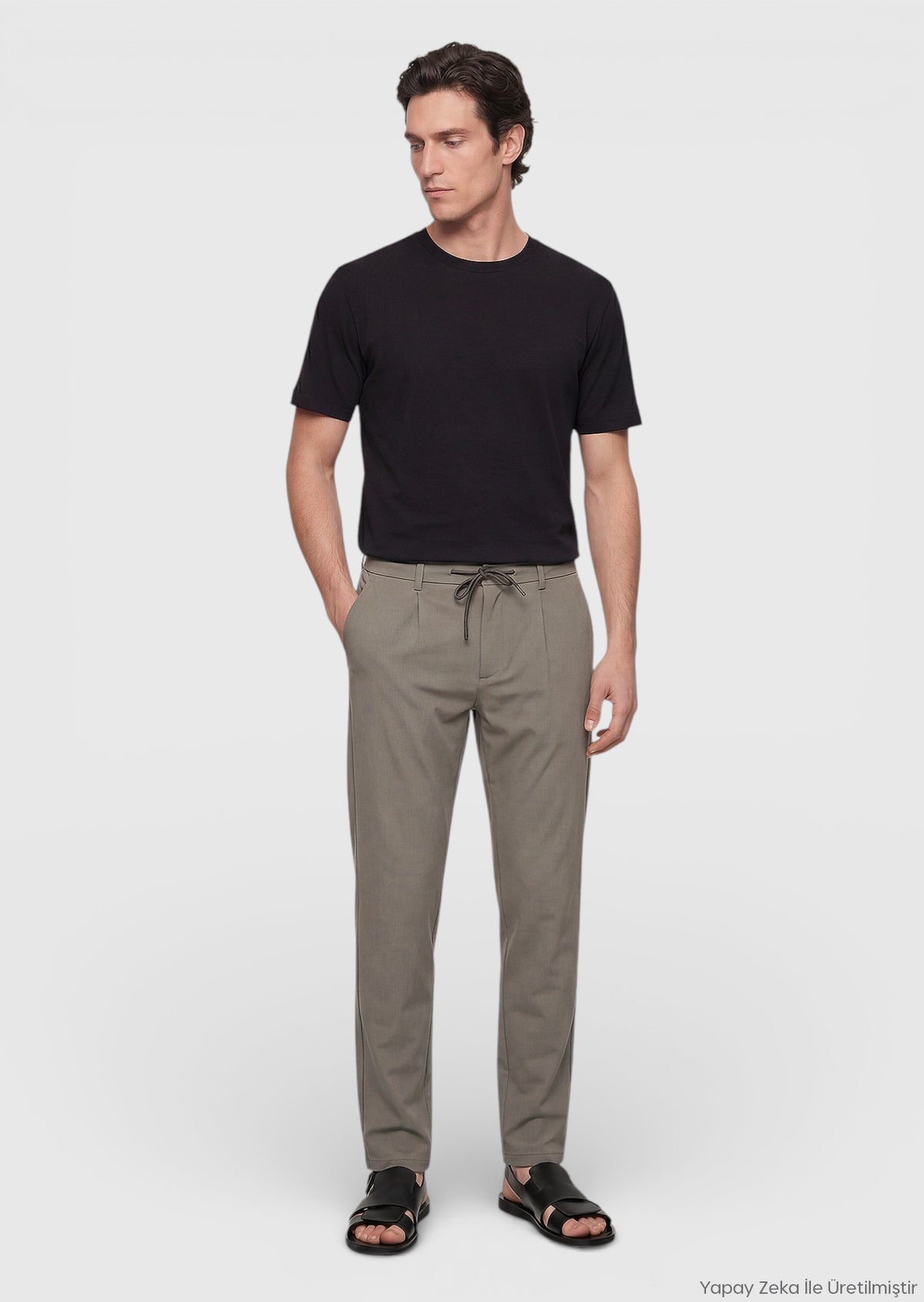 Vizon Düz Teknik Jogging Fit Casual Pantolon