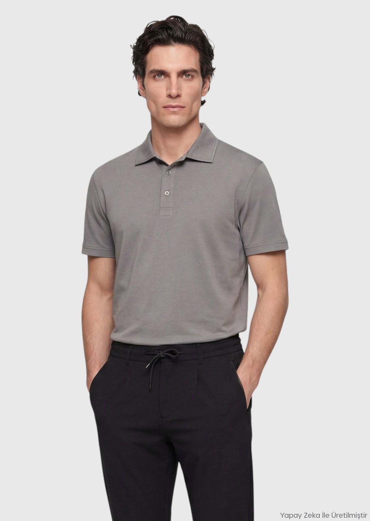 Gri Düz T-Shirt