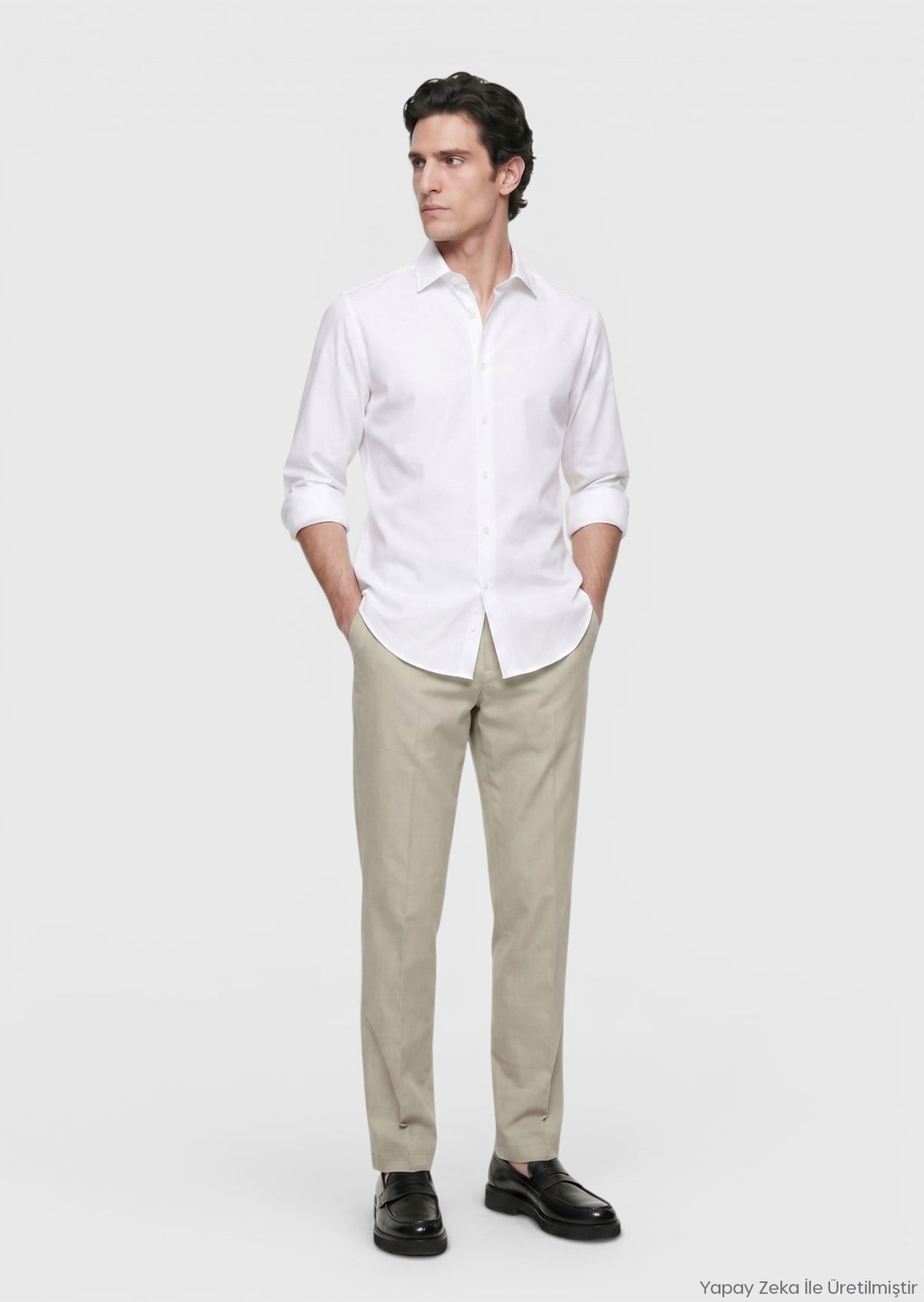 Taş Düz Casual Fit Uzun Dokuma Casual %100 Pamuk Gömlek
