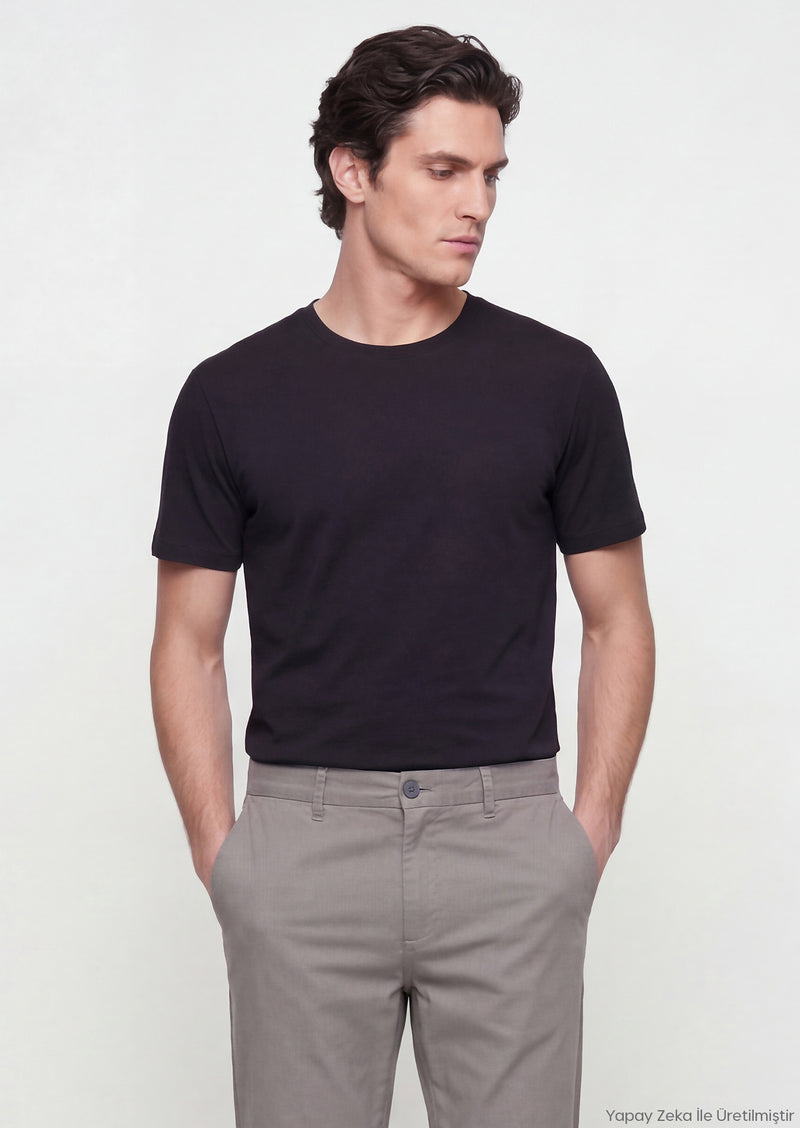 Siyah Düz T-Shirt