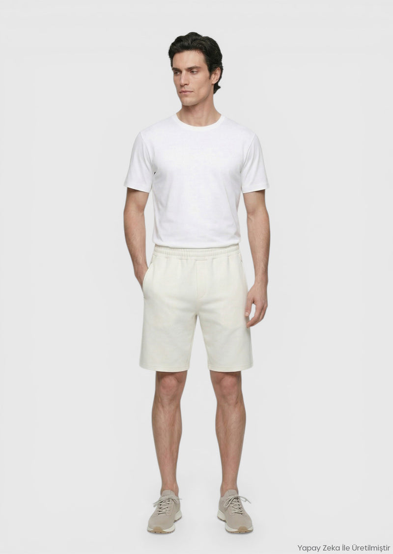 Taş Düz Örme Regular Fit Casual Bermuda