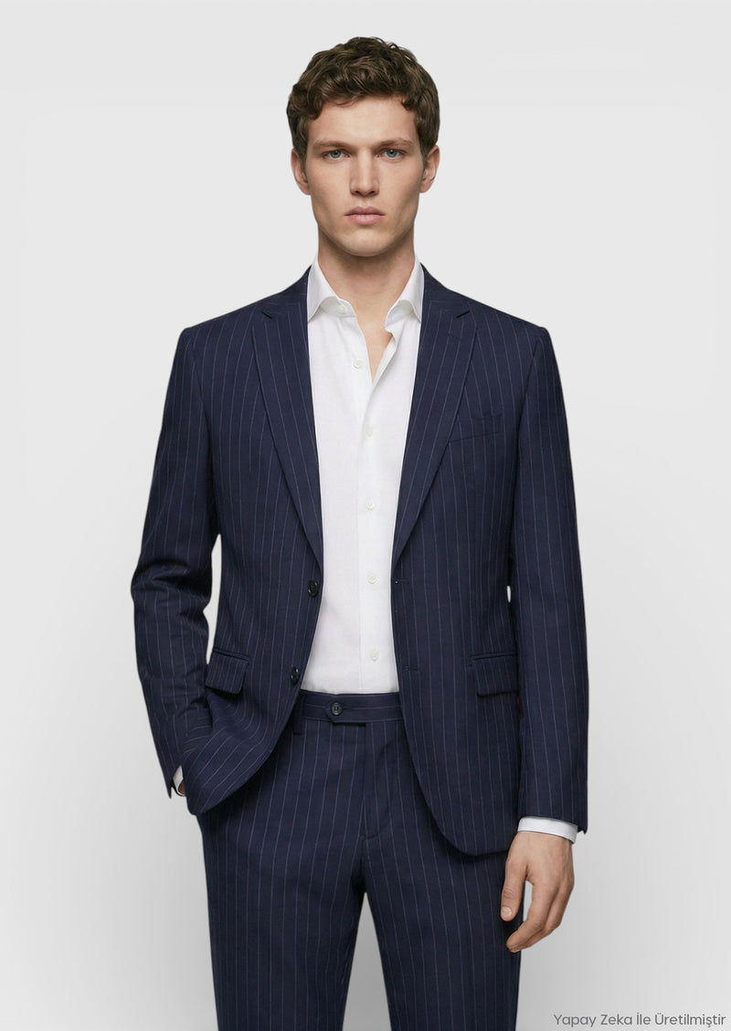 Renkli Zeroweight Slim Fit %100 Yün Takım Elbise