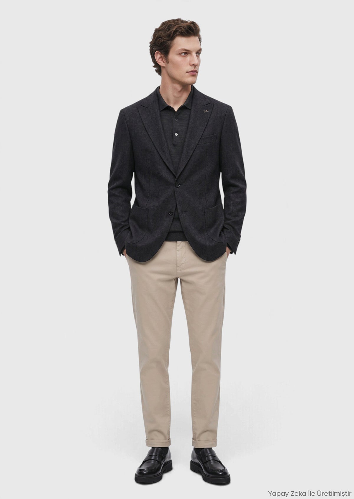 Antrasit Zeroweight Slim Fit Yün Karışımlı Ceket