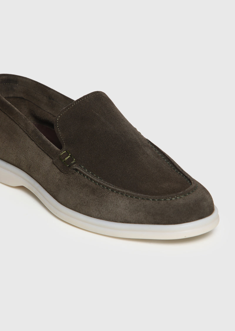 Haki Süet Casual Loafer