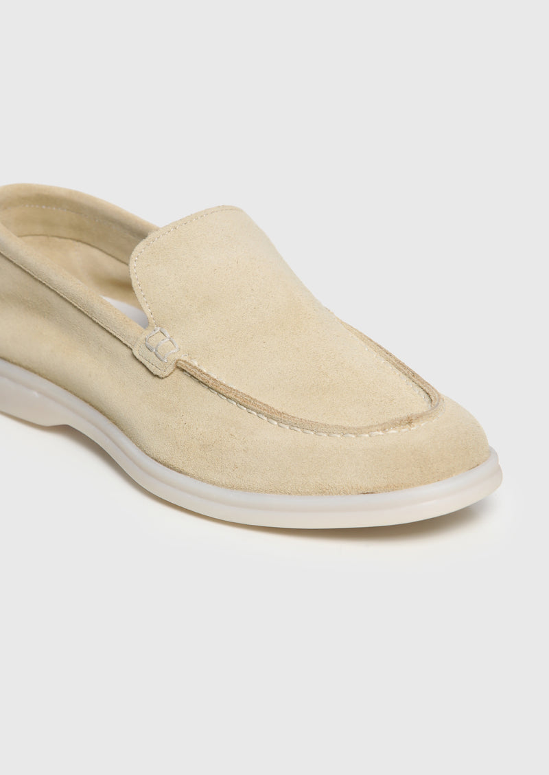 Sarı Süet Casual Loafer