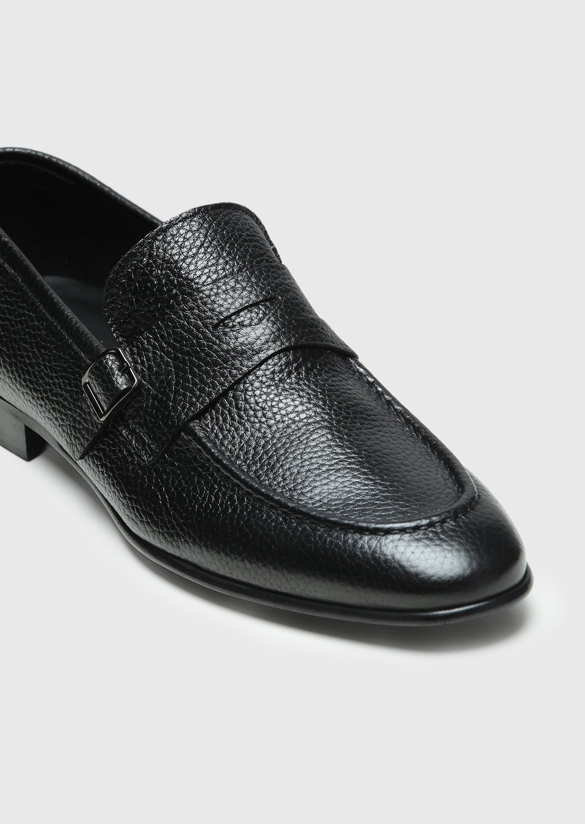 Siyah Deri Klasik Loafer
