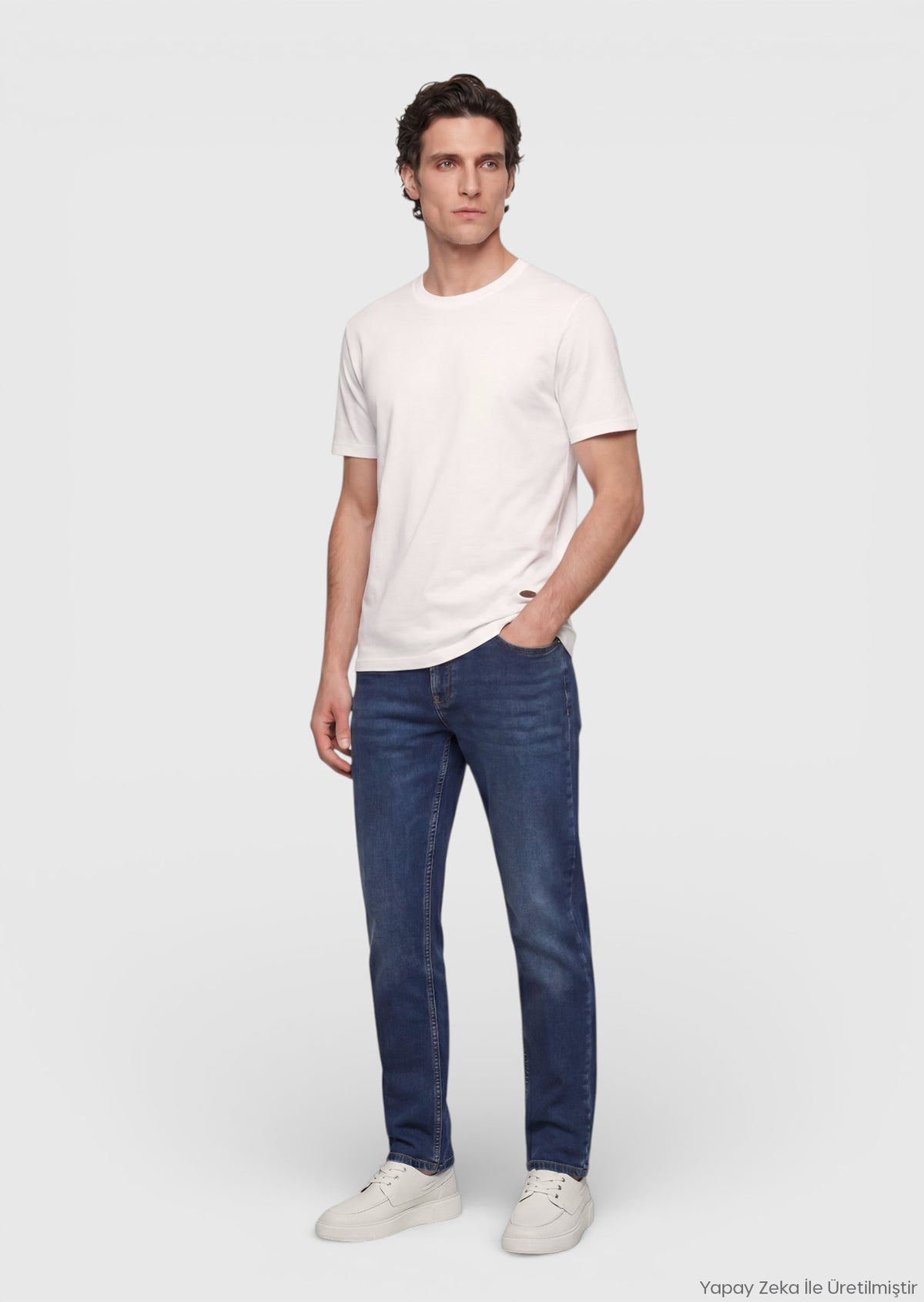 Beyaz Düz T-Shirt