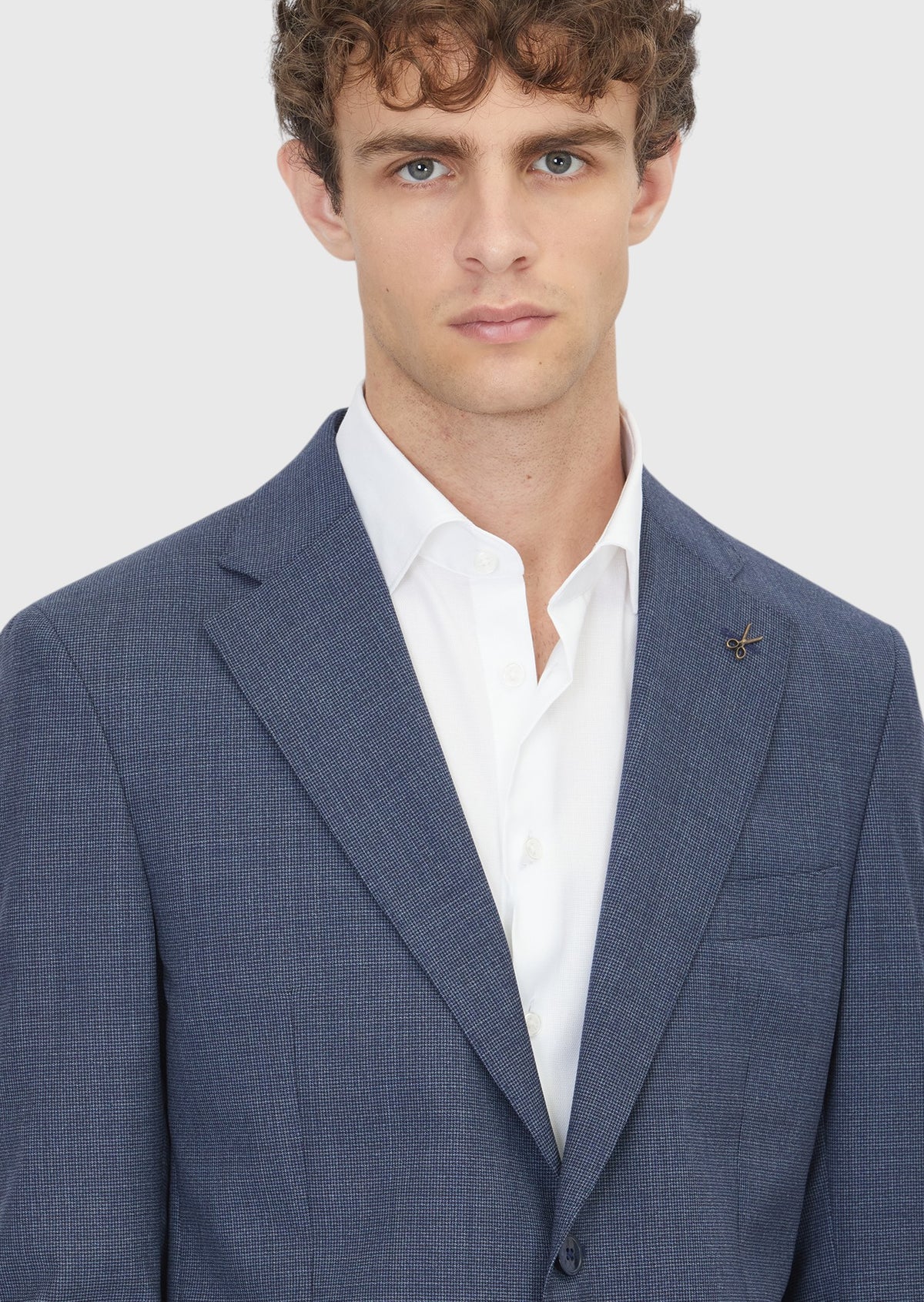 Açık Lacivert Potikare Zeroweight Slim Fit %100 Yün Takım Elbise