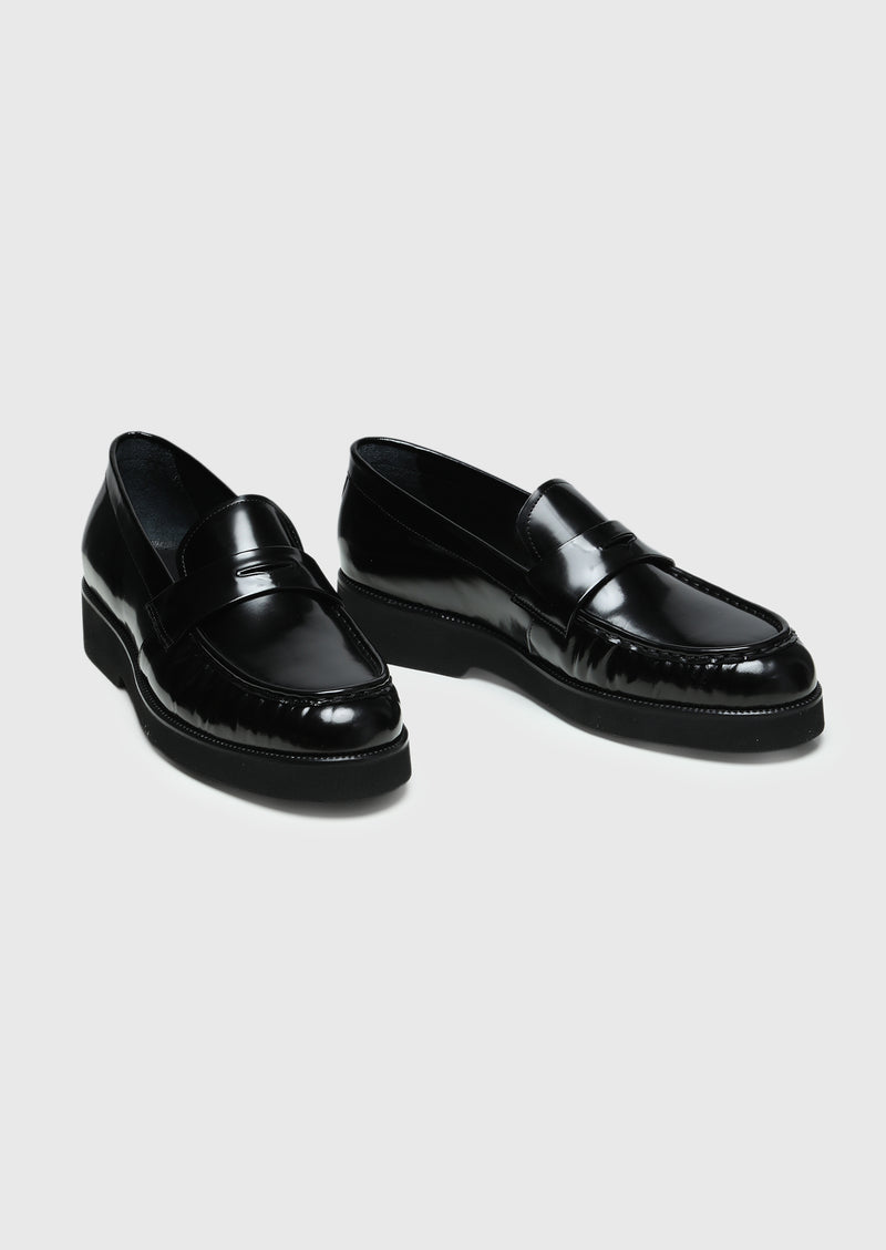 Siyah Deri Casual Loafer