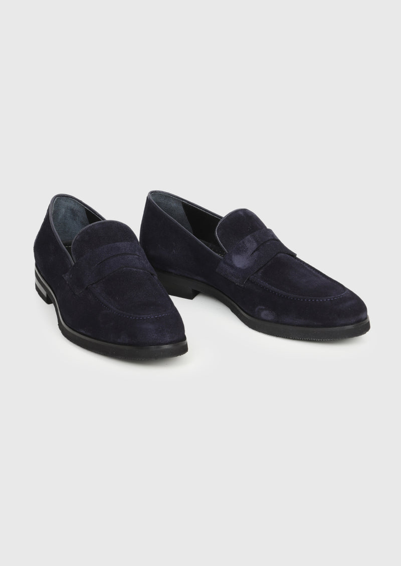 Lacivert Süet Casual Loafer