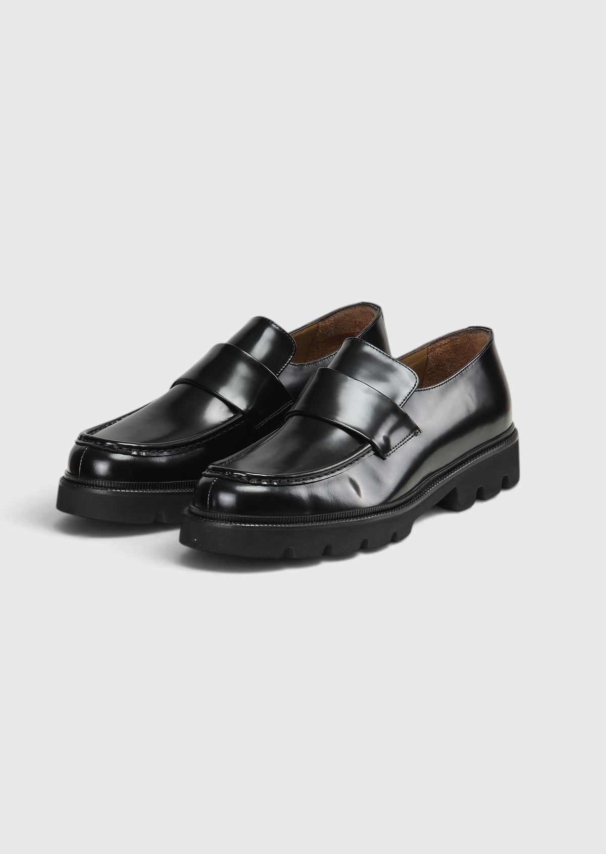 Siyah Deri Casual Loafer