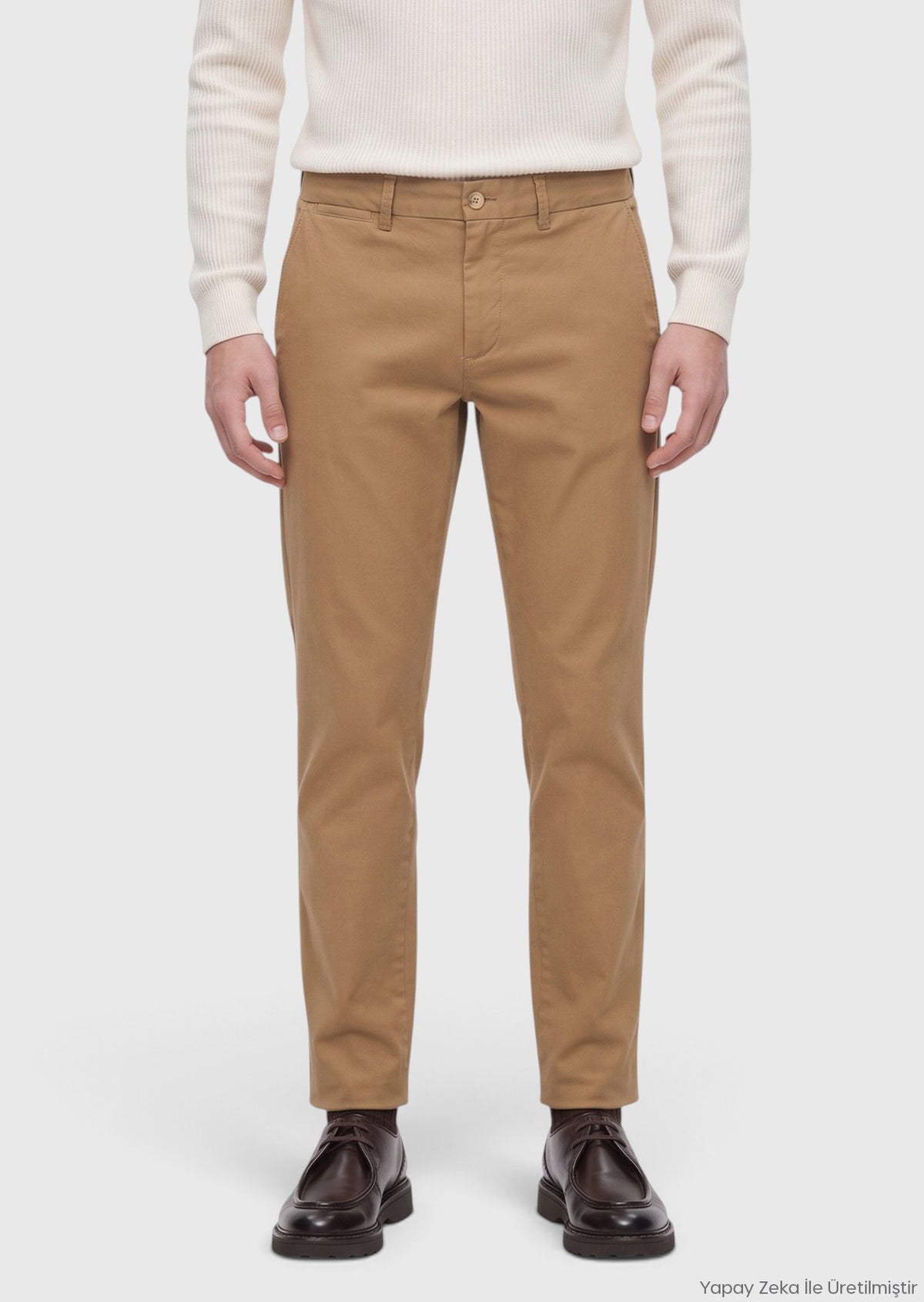 Tarçın Düz Dokuma Regular Fit Casual Yün Karışımlı Pantolon