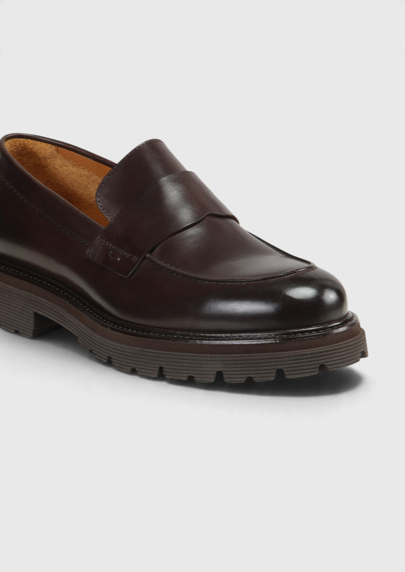 Kahverengi Deri Klasik Loafer